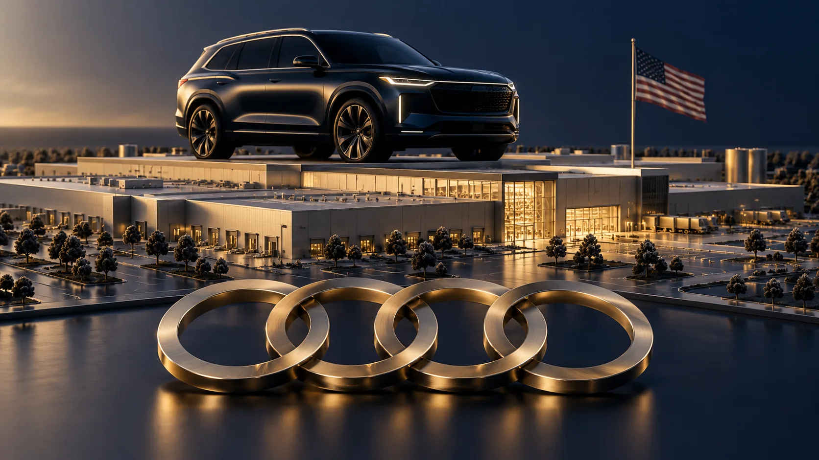 KI-generierte Symbolillustration zum Thema: Audi plant ein Werk in Georgia: Was vier Milliarden Dollar verändern sollen